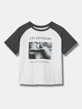 Joy Division Cotton Raglan Cropped Tee NWT
